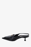 Miu Miu Black Leather Penny Loafers with Heel Size 37