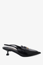 Miu Miu Black Leather Penny Loafers with Heel Size 37