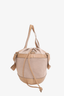 Brunello Cucinelli Beige/Brown Canvas Duffle Bag With Strap