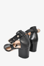 Gianvito Rossi Black Leather Strappy Block Heel Sandals sz 41.5
