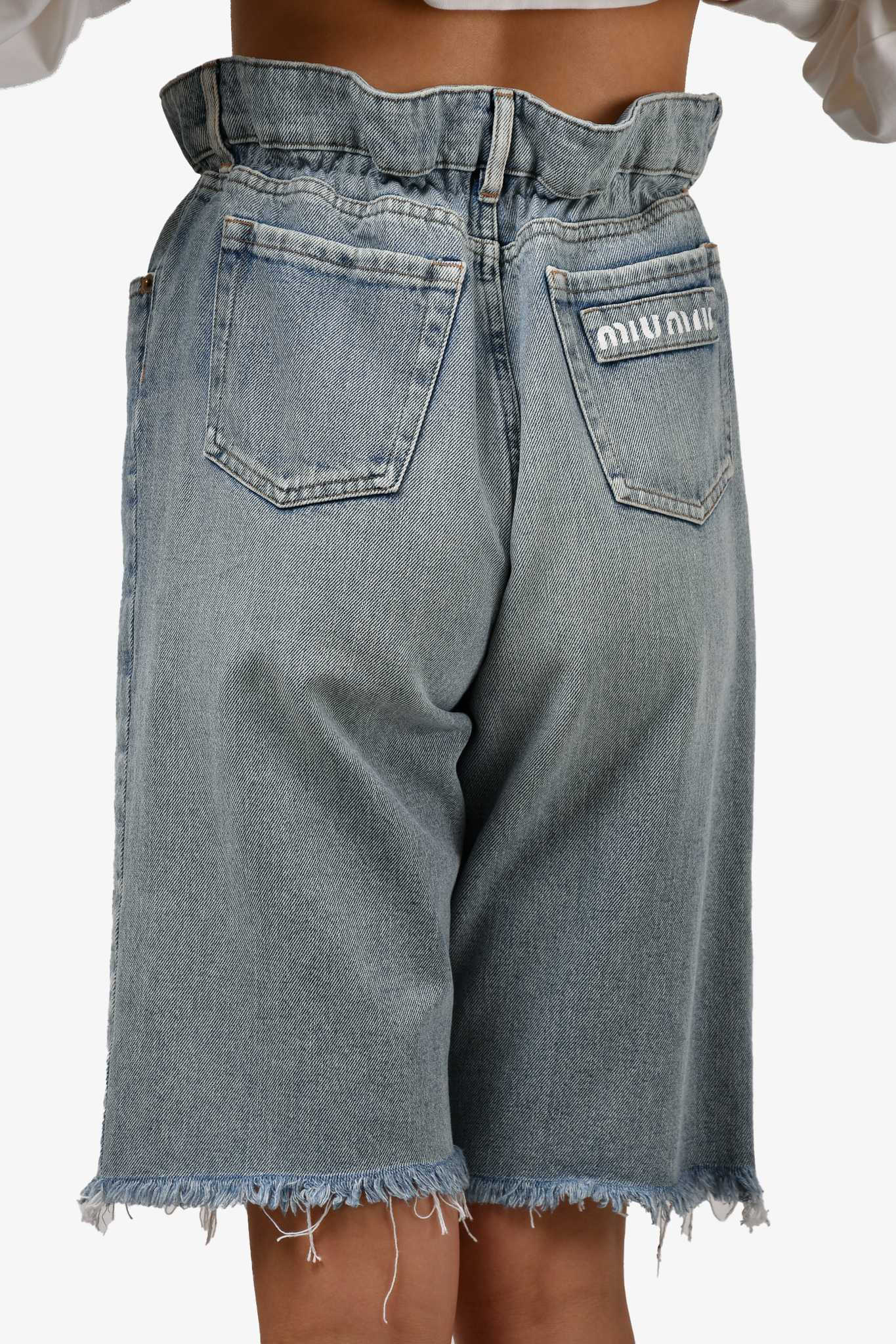 Miu Miu Blue Denim Bermuda Shorts Size 26 – Mine & Yours