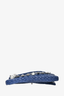 Miu Miu Blue Matelasse Leather Crystal Strap Shoulder Bag