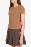 Miu Miu Brown Knitted/Nylon Top Size S