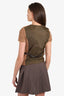 Miu Miu Brown Knitted/Nylon Top Size S