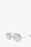 Miu Miu Crystal Embellished Aviator Tinted Sunglasses