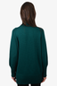 Miu Miu Green/Cream Virgin Wool Plaid Embellishment Turtleneck Dress Size 40