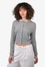 Miu Miu Grey Cashmere/Silk Peter Pan Collar Cardigan Size 40