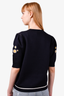 Miu Miu Navy Wool 'Sunflower' Sweater Size 40