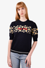 Miu Miu Navy Wool 'Sunflower' Sweater Size 40