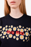 Miu Miu Navy Wool 'Sunflower' Sweater Size 40