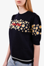 Miu Miu Navy Wool 'Sunflower' Sweater Size 40