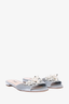 Miu Miu Pale Blue Leather Embellished Slides Size 39.5