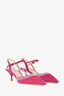 Miu Miu Pink Suede Crystal Embellished Mules Size 36