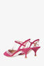 Miu Miu Pink Suede Crystal Embellished Mules Size 36