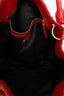 Miu Miu Red Leather Studded Shoulder Bag