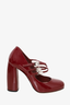 Miu Miu Red Patent Crystal Buckle Mary Jane Heels Size 36