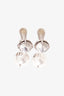 Miu Miu Silver Crystal & Pearl Clip On Earrings
