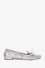 Miu Miu Silver Faux Pearl Ballet Flats Size 36.5