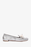Miu Miu Silver Faux Pearl Ballet Flats Size 36.5