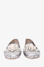 Miu Miu Silver Faux Pearl Ballet Flats Size 36.5