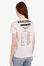Miu Miu White Cotton Graphic Print T-Shirt Size Large