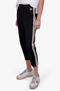 Moncler Black Gold Striped Pants Size XS