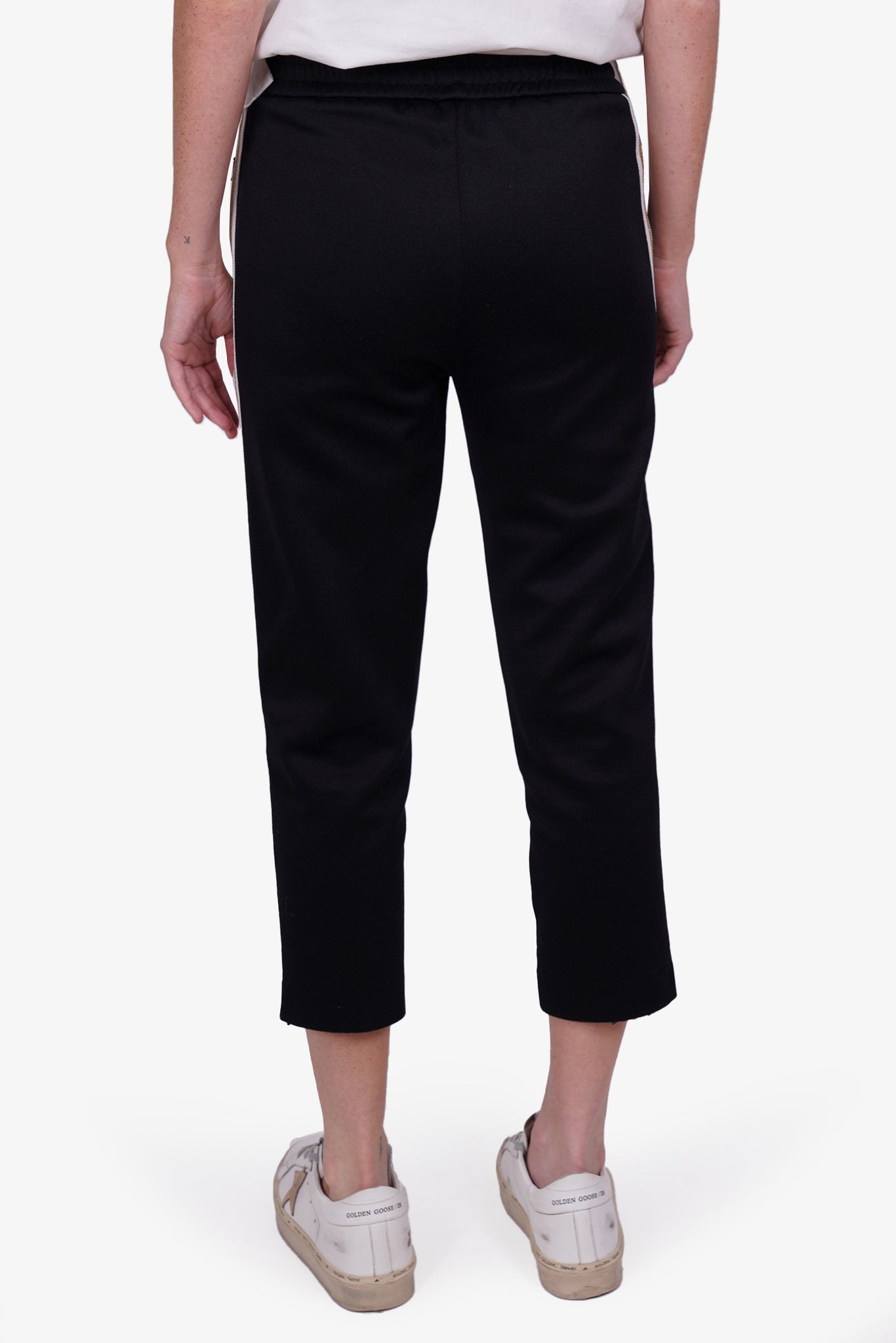 Moncler Black Gold Striped Pants Size XS