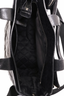 Moncler Black Leather Quilted Tote Bag with Strap
