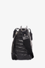 Moncler Black Leather Quilted Tote Bag with Strap