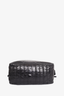 Moncler Black Leather Quilted Tote Bag with Strap