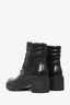 Moncler Black Leather 'Viviane Scarpa' Combat Boots Size 39