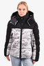 Moncler Black/White Panel Pattern Down Puffer Jacket Size 2