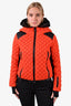 Moncler Grenoble Orange Textured Jacket Size 0