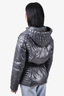 Moncler Grey Down Quilted Belted 'Magritte' Jacket Size 3