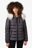 Moncler Grey Quilted Fur Hood 'Cintrat' Puffer Coat