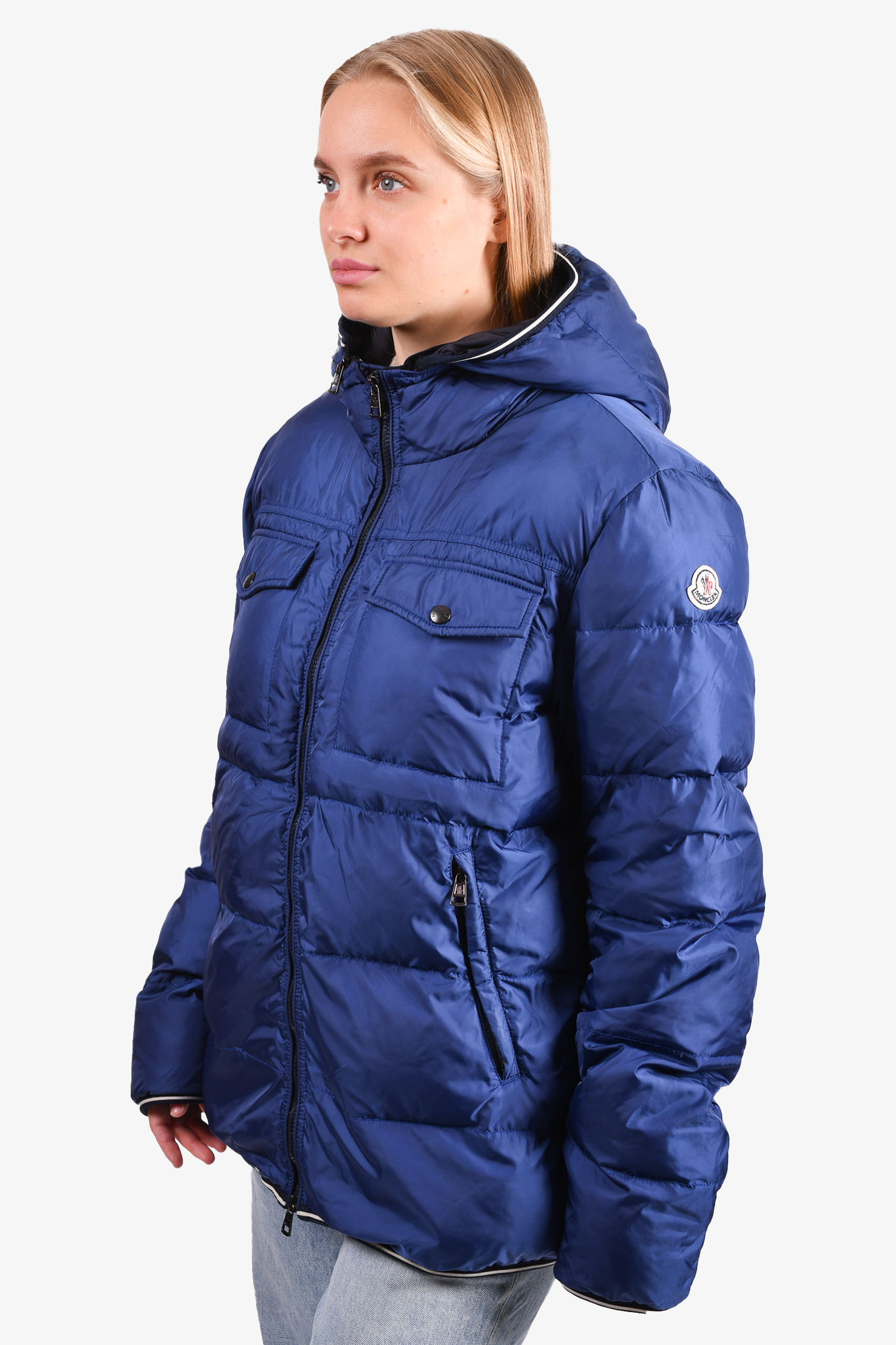 Moncler Navy Blue Thomas Giubbotto Down Jacket Size 4
