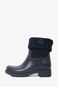 Moncler Navy Sock Style Rubber Boots Size 37