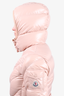 Moncler Pink Down Diagonal Puff Jacket Size 0
