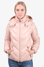Moncler Pink Down Diagonal Puff Jacket Size 0