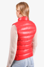 Moncler Red Quilted Down Vest Size 1