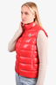 Moncler Red Quilted Down Vest Size 1