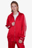 Moncler Red Satin Track Suit Size 46
