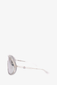 Moncler Silver Mirrored Metal Shield 'Vangarde' Sunglasses