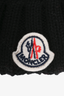 Moncler Virgin Wool Knit Fox Fur Pom Beanie