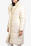 Moncler White Faux Fur Reversible Puffer Coat size 0