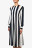 Monse Navy/White Cold Shoulder Long Dress Size 2