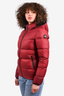Moose Knuckles Red Down Short Puffer Jacket Size XS