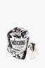 Moschino Black/White Silk Patterned Scarf