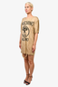 Moschino Bronze Paper Bag 'Recycle' T-Shirt Dress Size 42