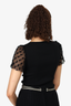 Moschino Cheap and Chic Black Wool Sweater Top with Mesh Sleeves Size 4